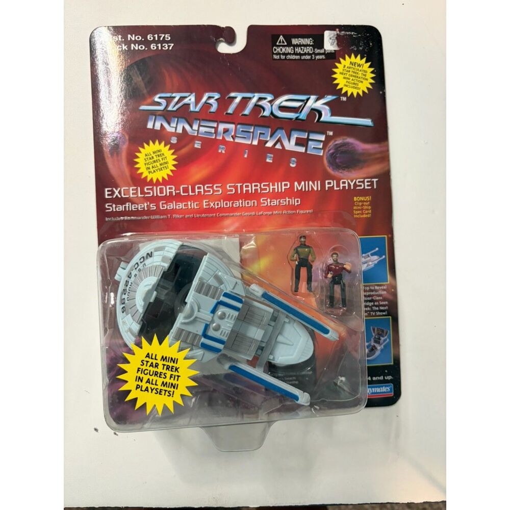 1995 star trek innerspace excelsior class starship mini playset
